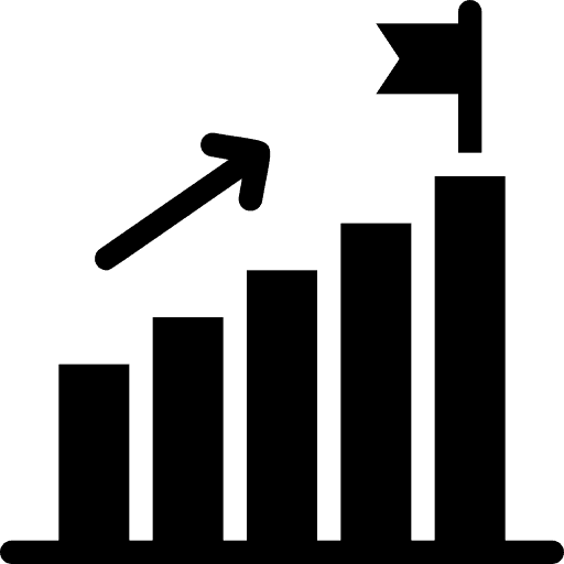 Icono de objetivo ascendente