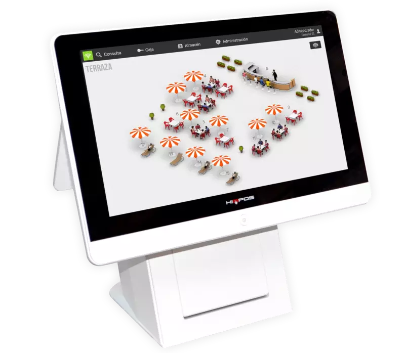 HIOPOS-SUN-PR+ TPV HIOPOS Android 15,6 con impresora integrada HIOPOS-SUN-PR+ TPV HIOPOS Android 15,6 con impresora integrada